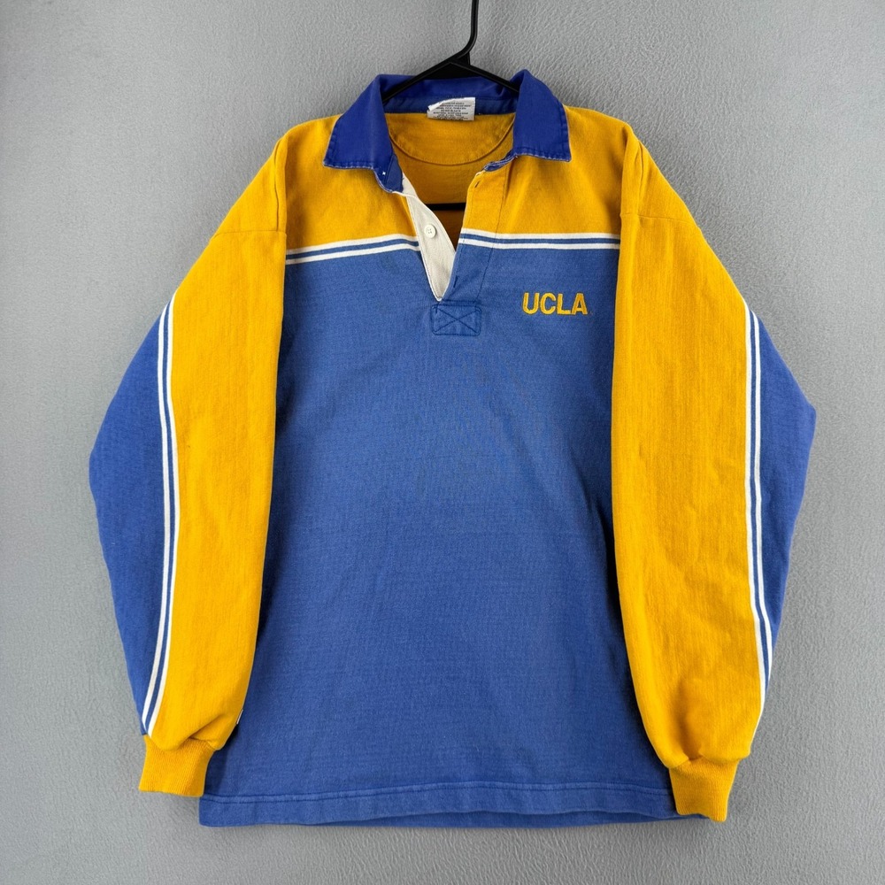 Vintage UCLA Rugby Shirt Mens XL Heavy Cotton Polo Y2K College Bruins